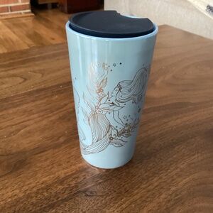Starbucks Holiday Christmas 2023 Blue Siren Ceramic Tumbler Mermaid